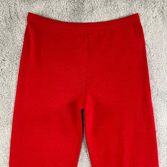Vintage Jerzees Sweatpants XL Red Cinch Cuffs Drawstring Distressed Made In USA - Picture 5 of 16